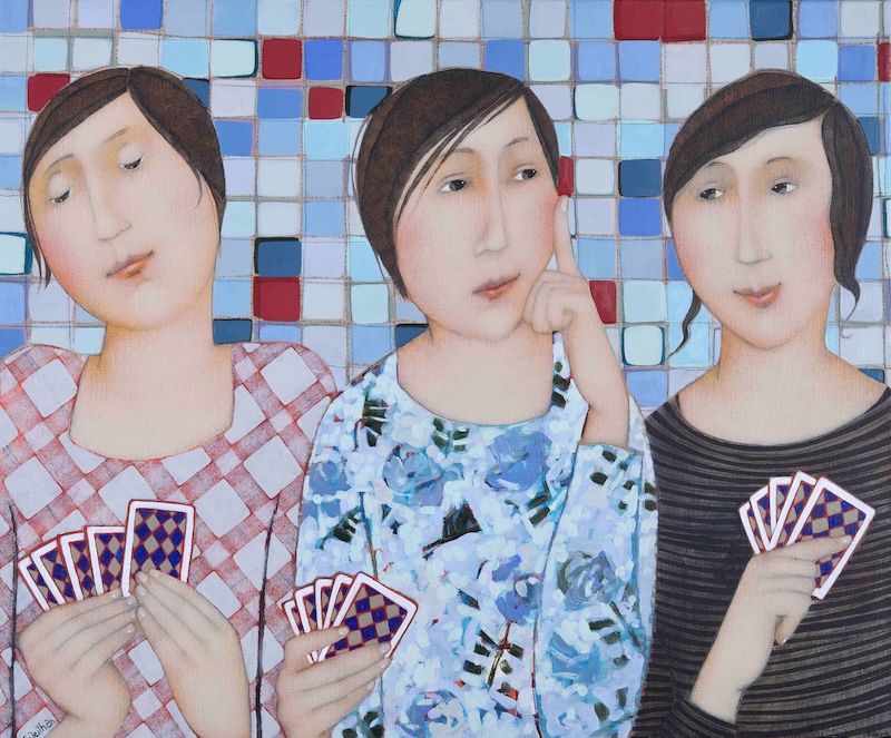 Les joueuses 15F - 65x54 cm
