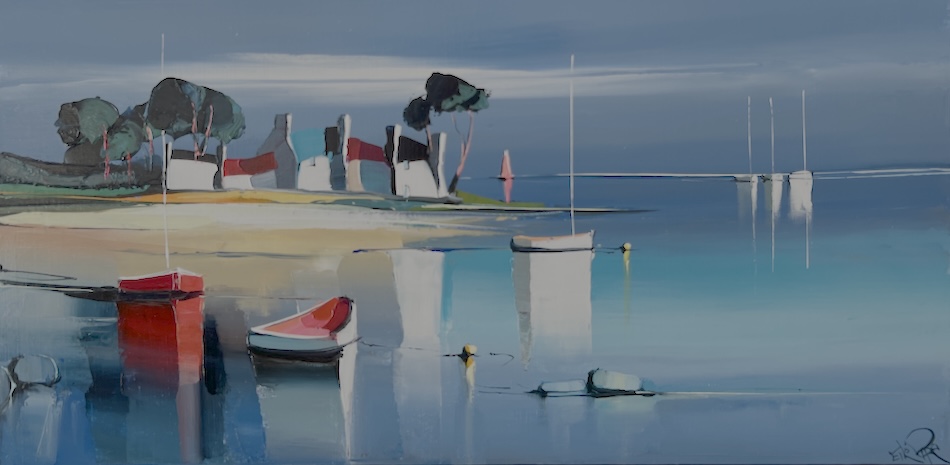 Reflets turquoises 40x80 cm