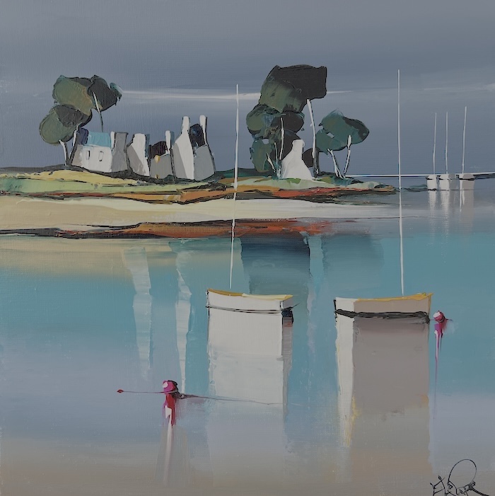 La plage des pins 40x40 cm