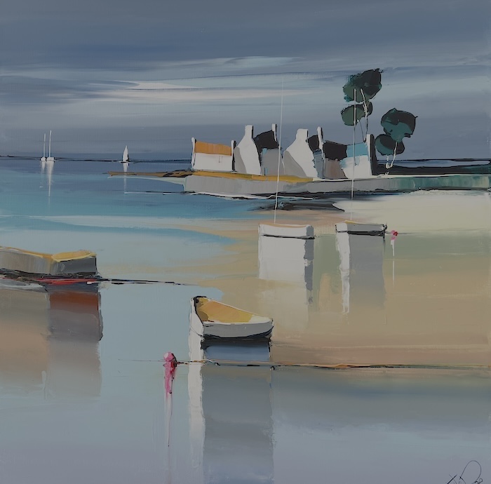 A marée basse 60x60 cm