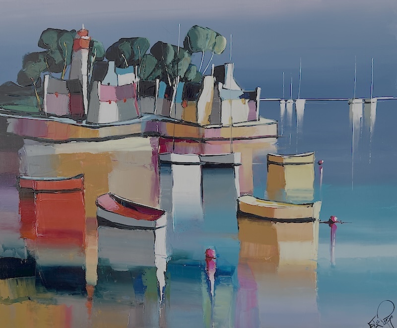 Le quai de la rose 15F - 65x54 cm