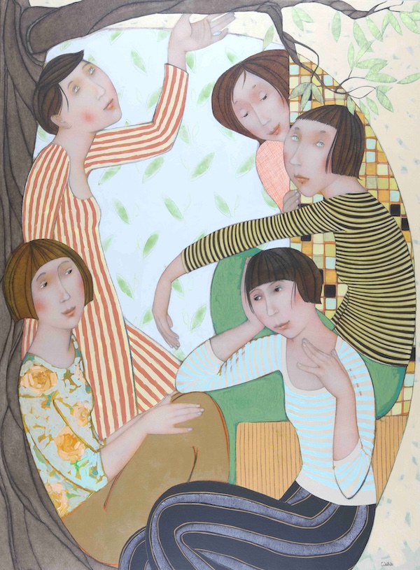 Au pied de notre arbre 60F - 130x97 cm