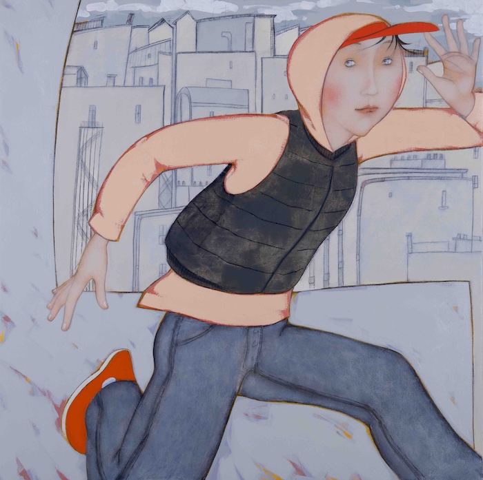 La reine du Parkour 70x70cm