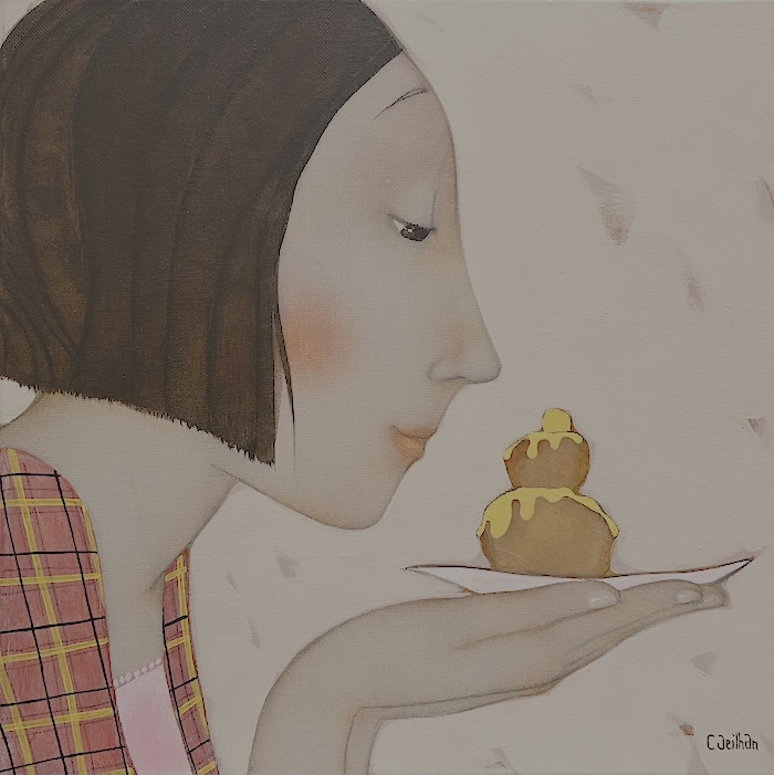 La religieuse à la mangue 30x30 cm