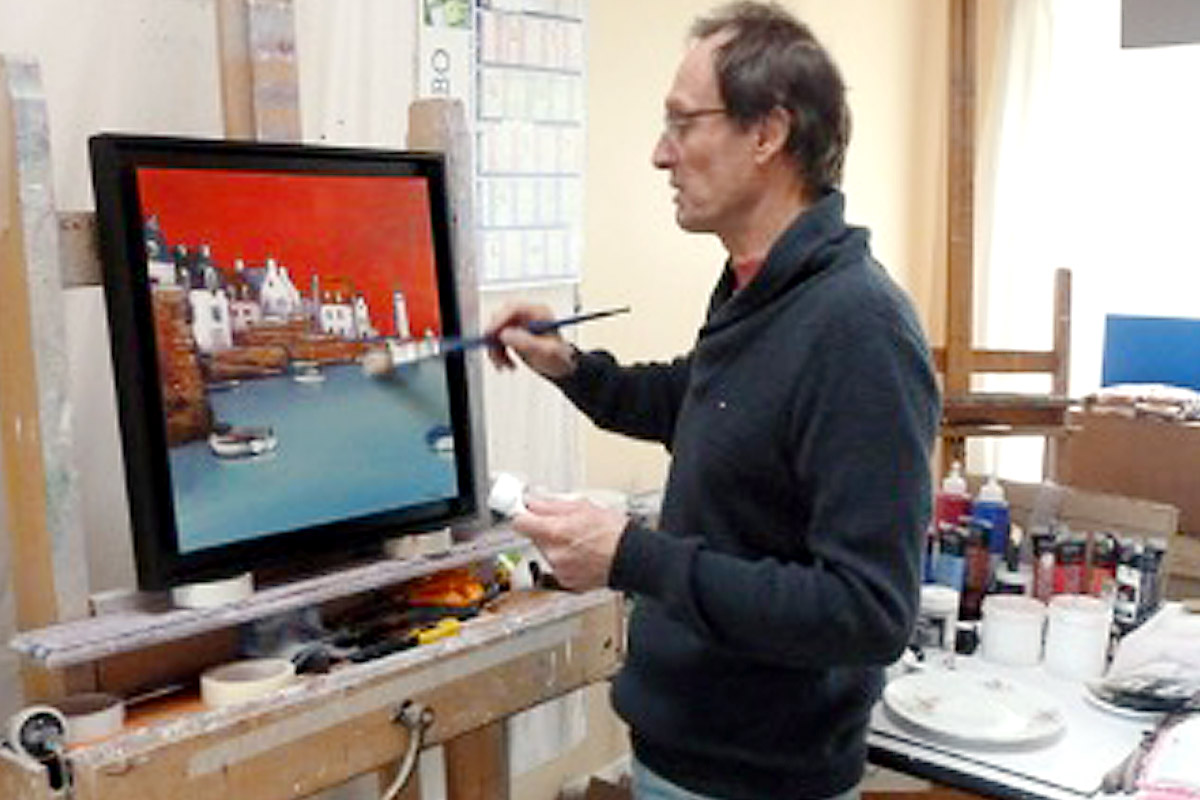 Claude Le Boulzec, artiste peintre, exposant à la galerie Artis de Pont-Aven